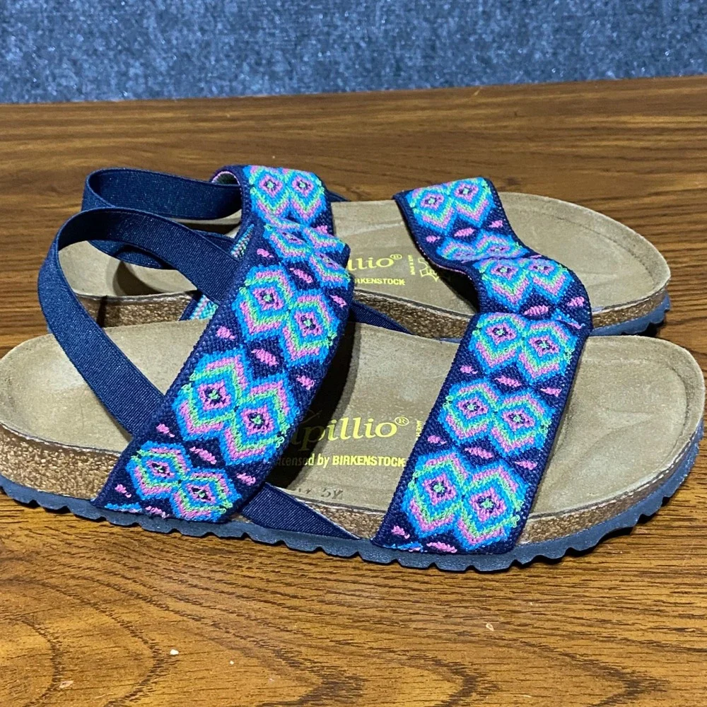 Papillio Birkenstock Caterina Sandals Aztec Blue Embroidered EU 37 US‎ 6 Narrow